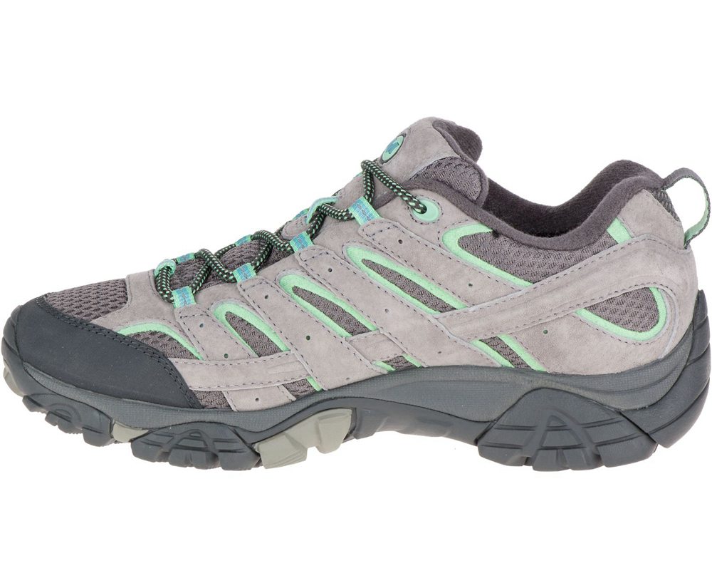 Merrell Vandresko Dame - Moab 2 Waterproof - Grå/Mintgrønne - MBU968243